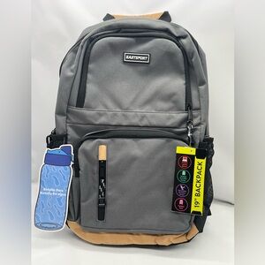 Eastsport 19 inch Backpack Gray with Tan Trim
